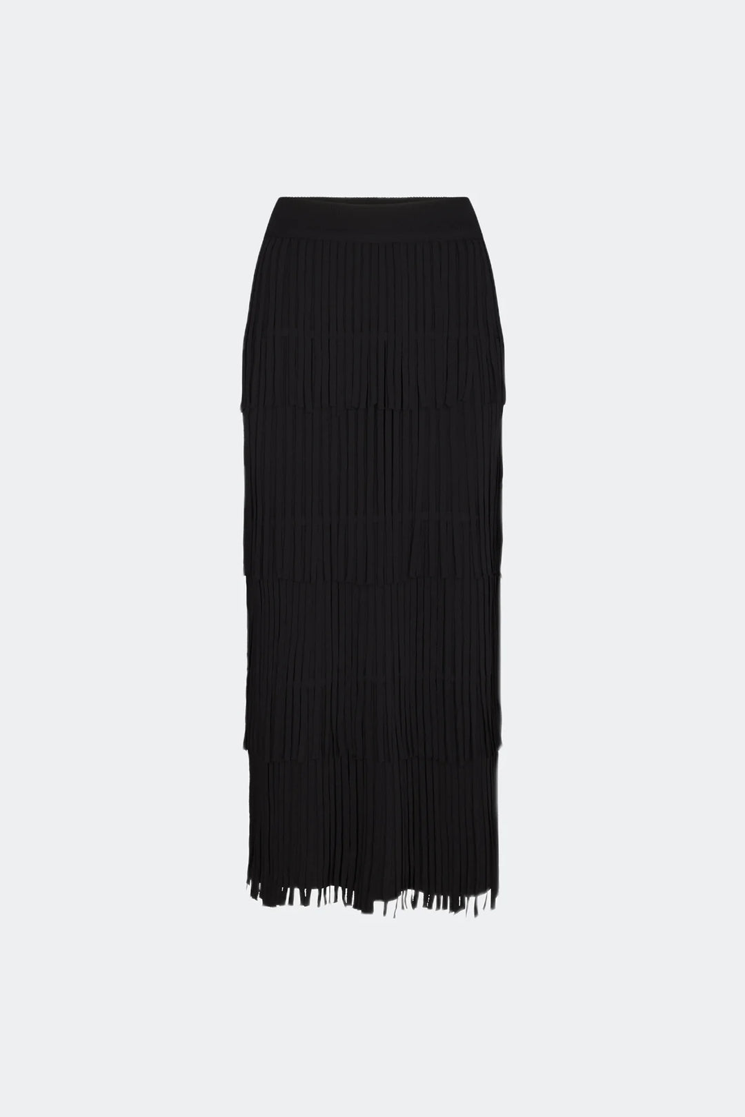 Za Za Knit Fringe Skirt | Black