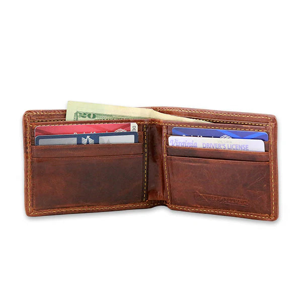 Needlepoint Bi-Fold Wallet | Crossed Clubs