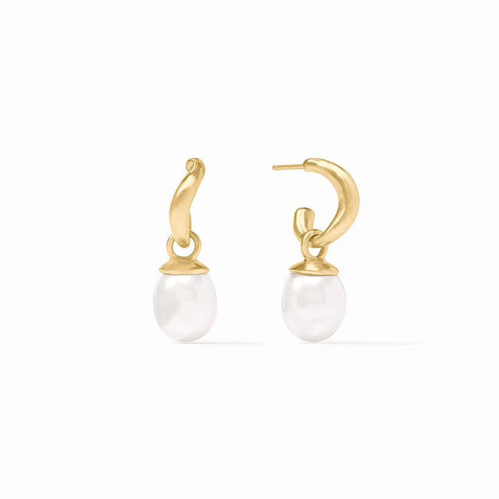 Wave Hoop and Charm Earring