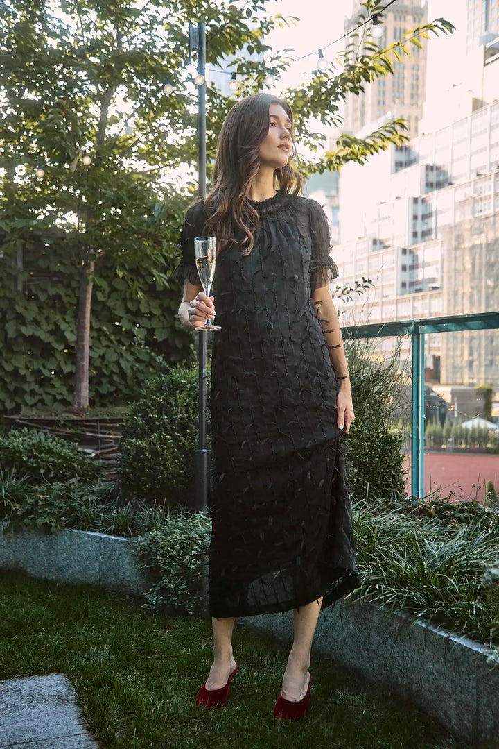 Whitney Dress | Manhattan Chiffon Onyx