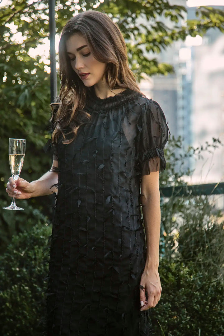 Whitney Dress | Manhattan Chiffon Onyx