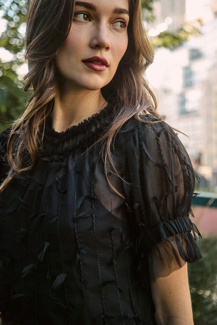 Whitney Dress | Manhattan Chiffon Onyx