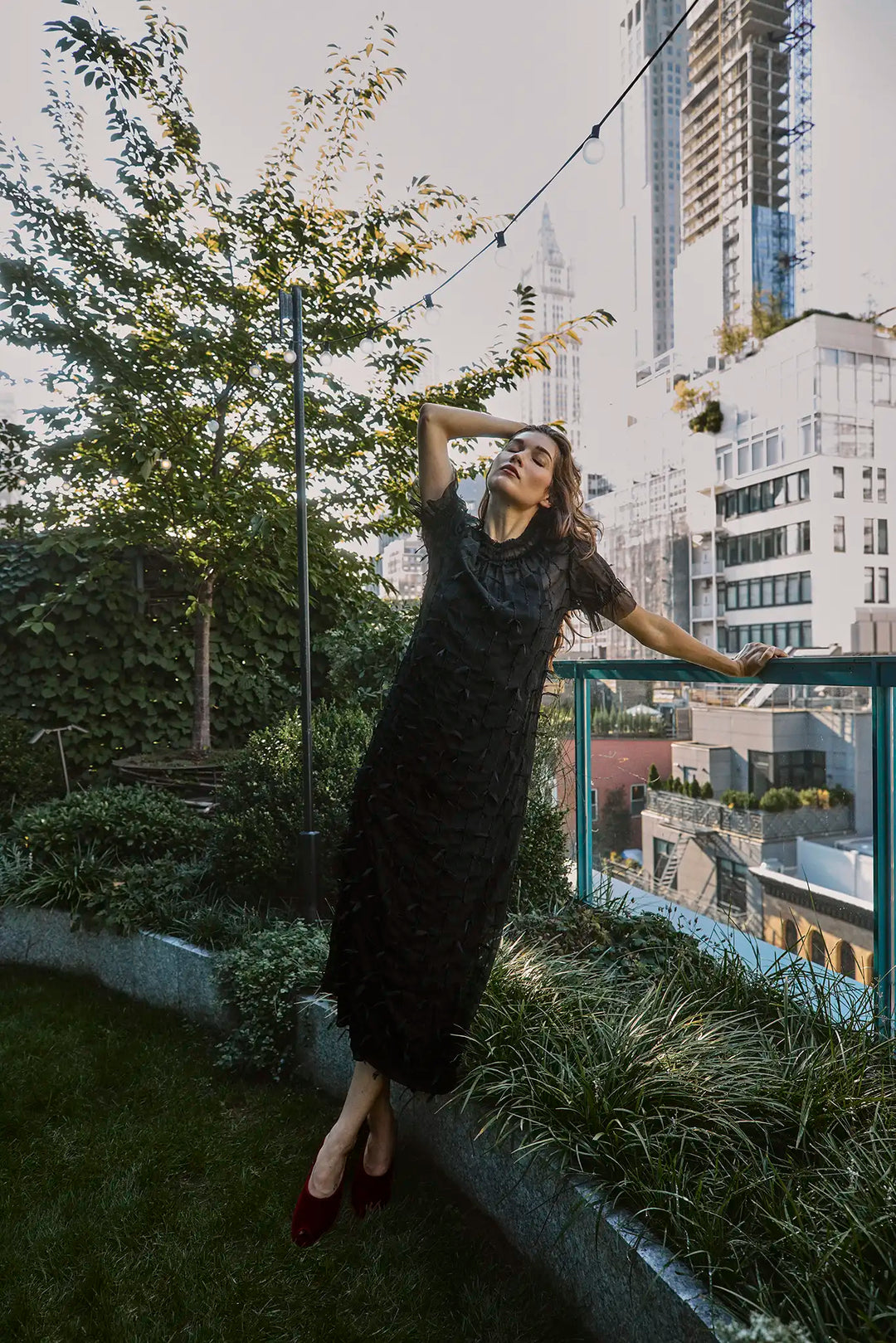 Whitney Dress | Manhattan Chiffon Onyx