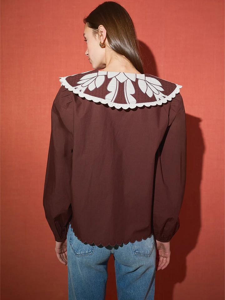 Emma Blouse | Cocoa Brown