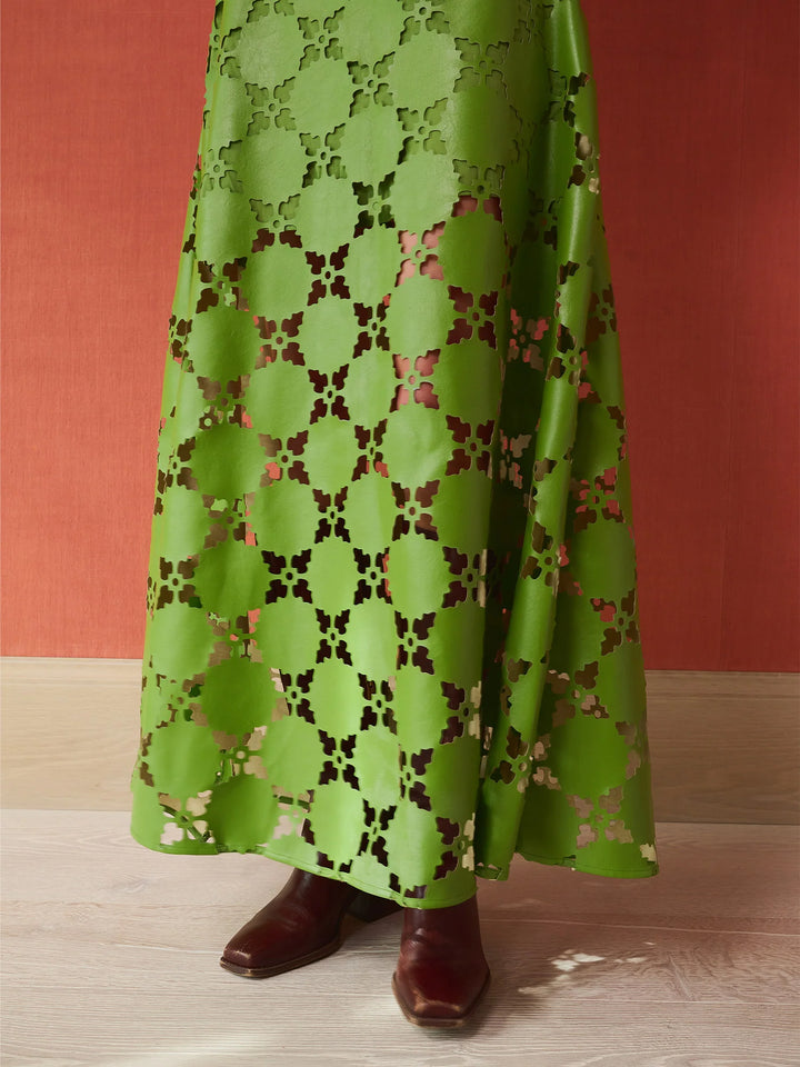 Elizabeth Skirt | Laser Cut Green