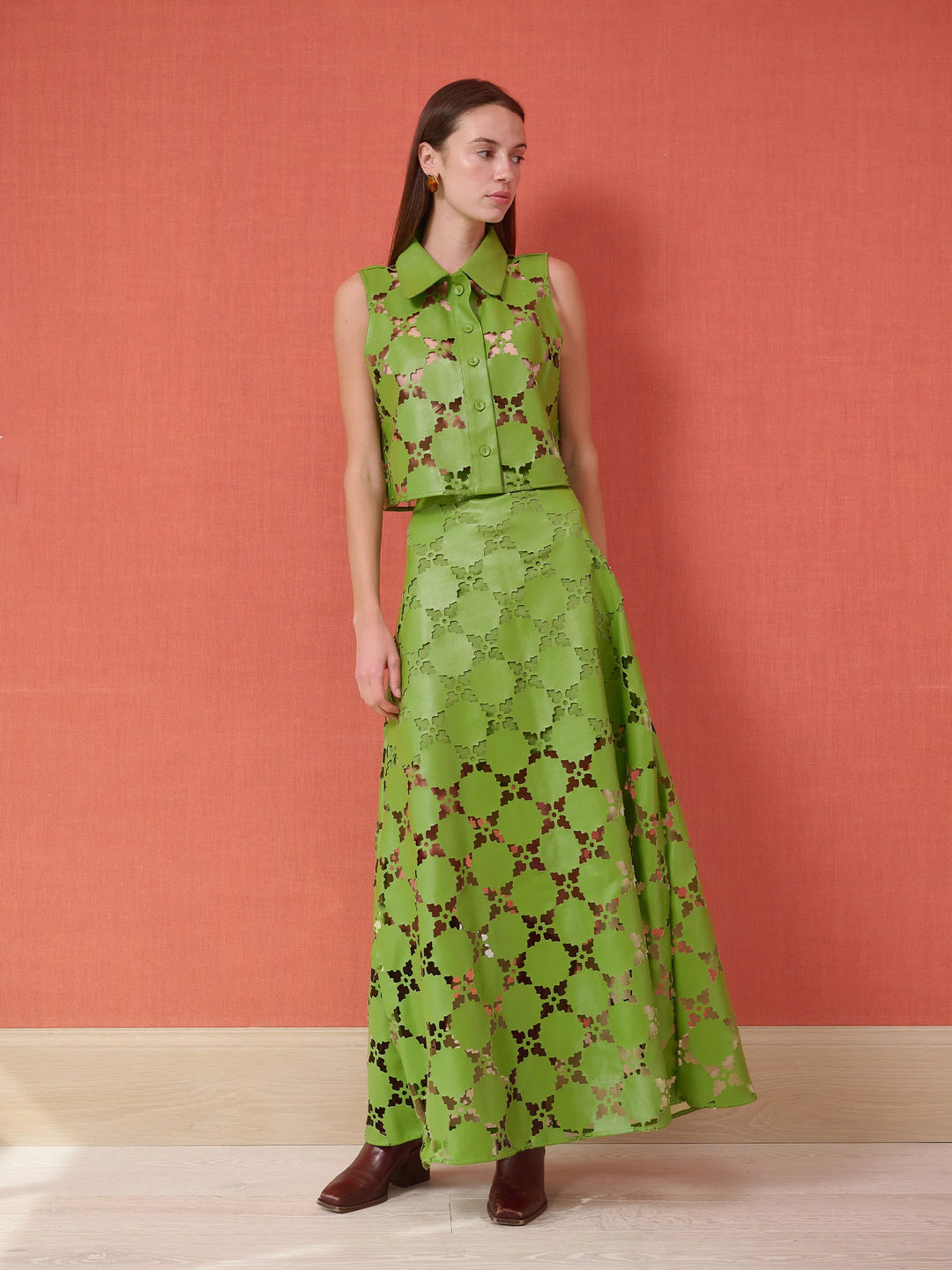 Elizabeth Skirt | Laser Cut Green