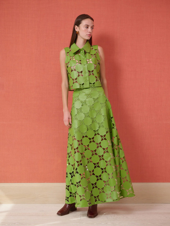 Elizabeth Skirt | Laser Cut Green