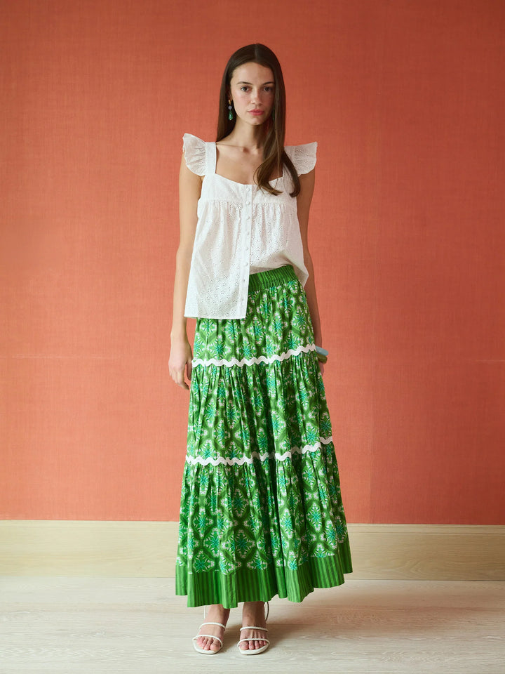 Tiered Maxi Skirt | Lily Pond
