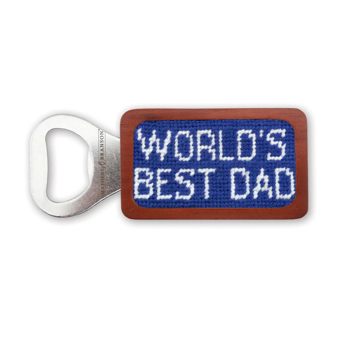 Needlepoint Bottle Opener | World's Best Dad