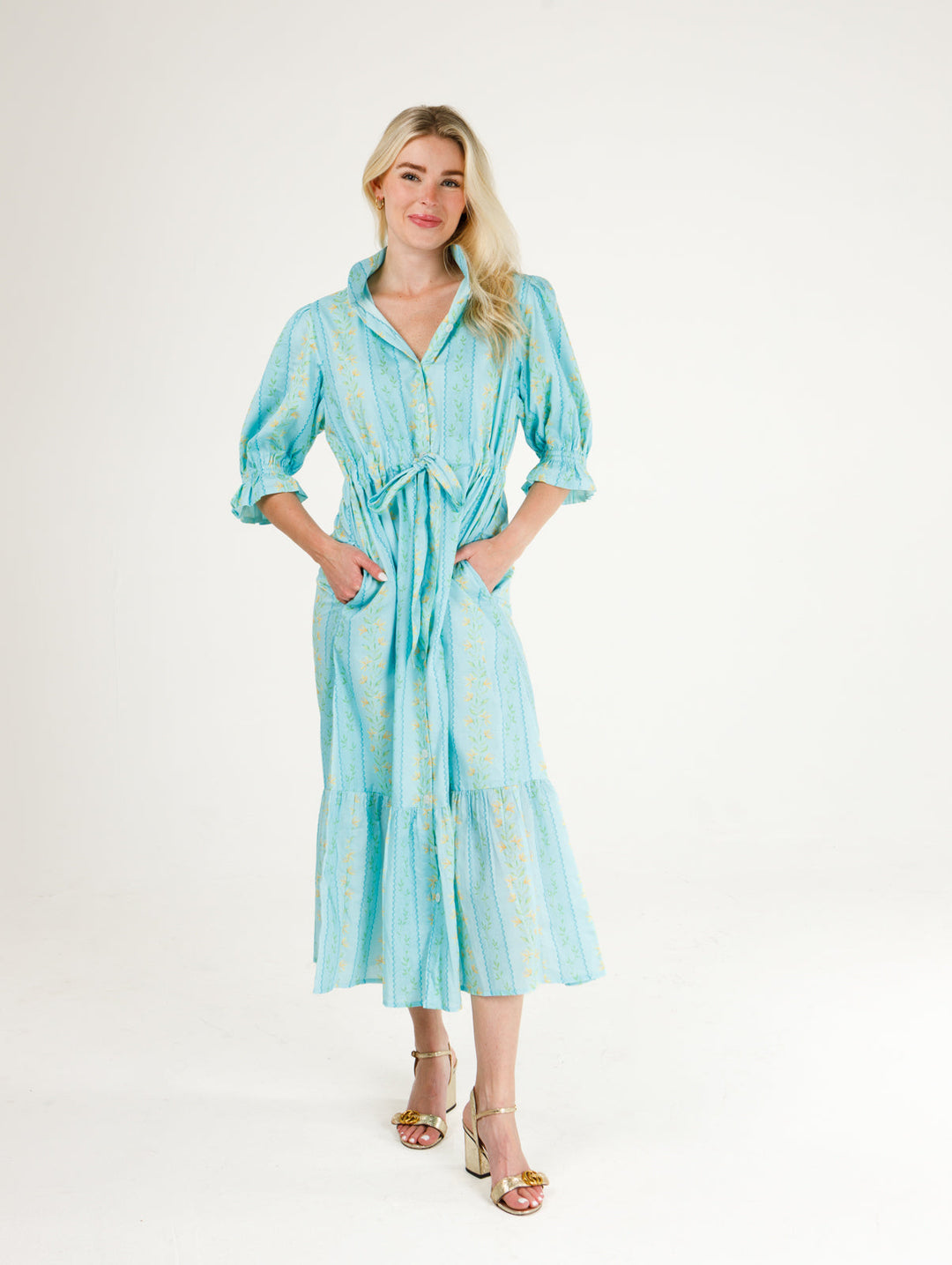 Catherine Dress | Honesuckle Stripe