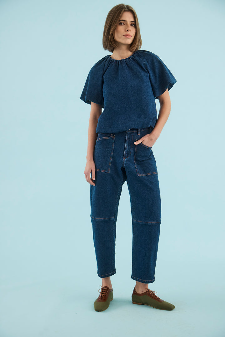 Mallory Jeans | Blue Rigid Denim
