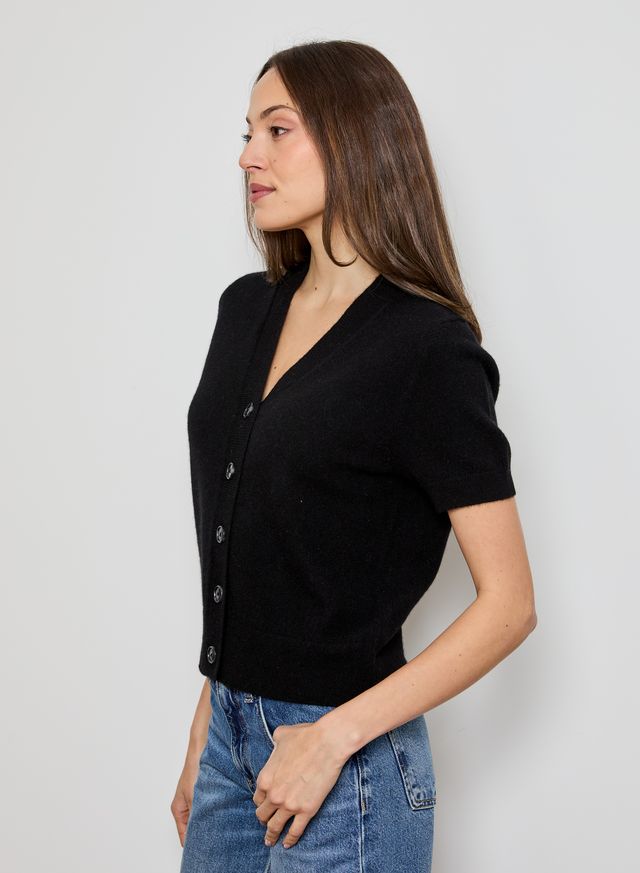 V-Neck Cardigan | Black