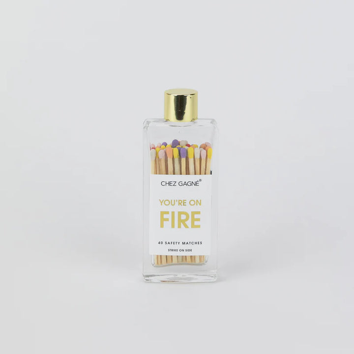 You're on Fire | Rainbow Glass Bottle Matches