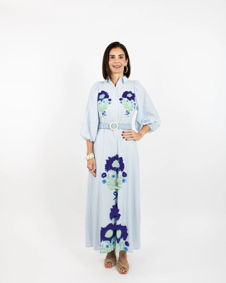 Lyla Dress | Navy Henrietta