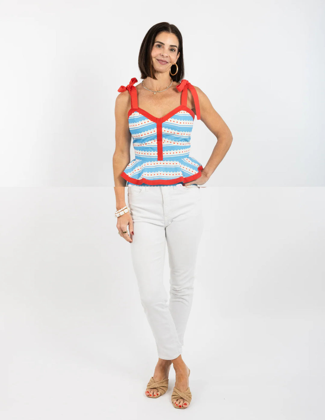 Addie Top | Blue Scallop