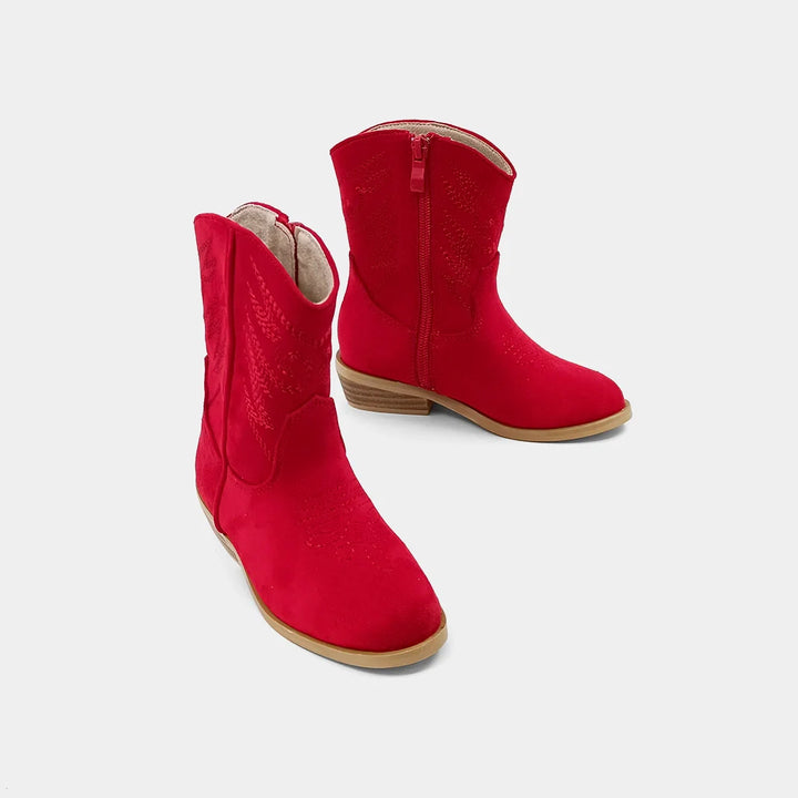 Zahara Toddler | Red Suede Boots