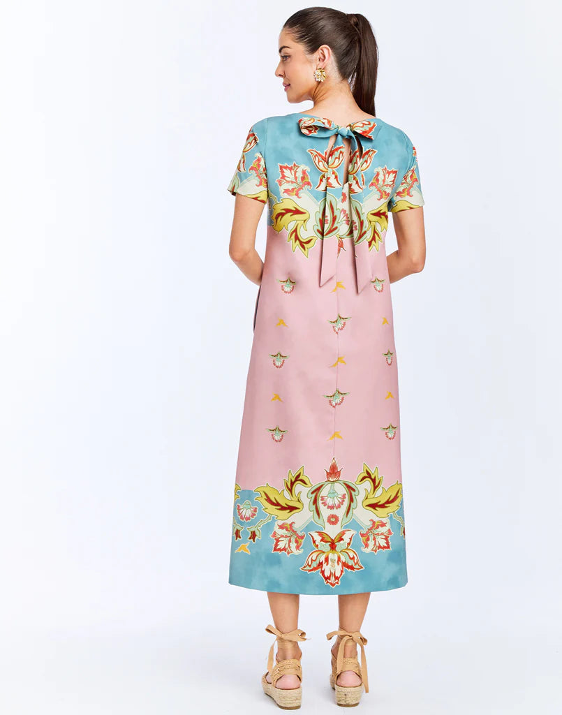 Adria Midi Dress | Pink/Blue