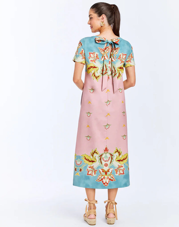 Adria Midi Dress | Pink/Blue