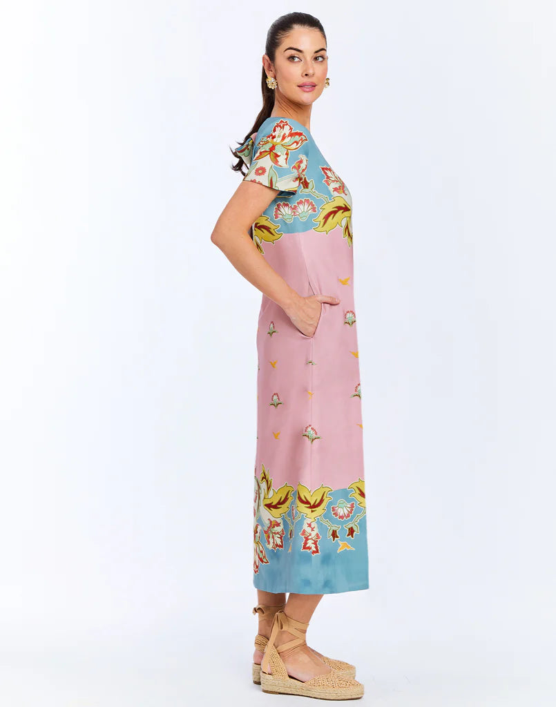 Adria Midi Dress | Pink/Blue