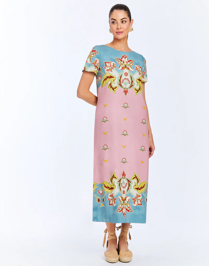 Adria Midi Dress | Pink/Blue