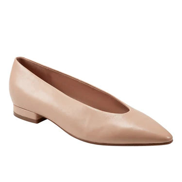 Gunner Pointed Toe Flat | Natural Leather
