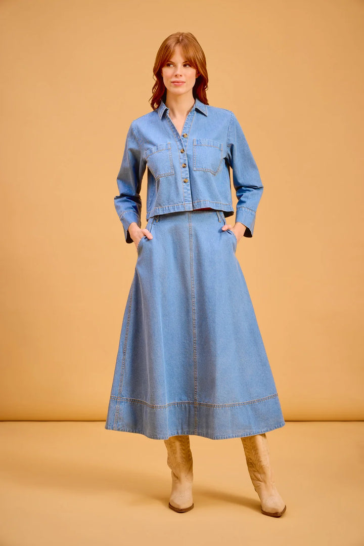 Asbury Skirt | Denim