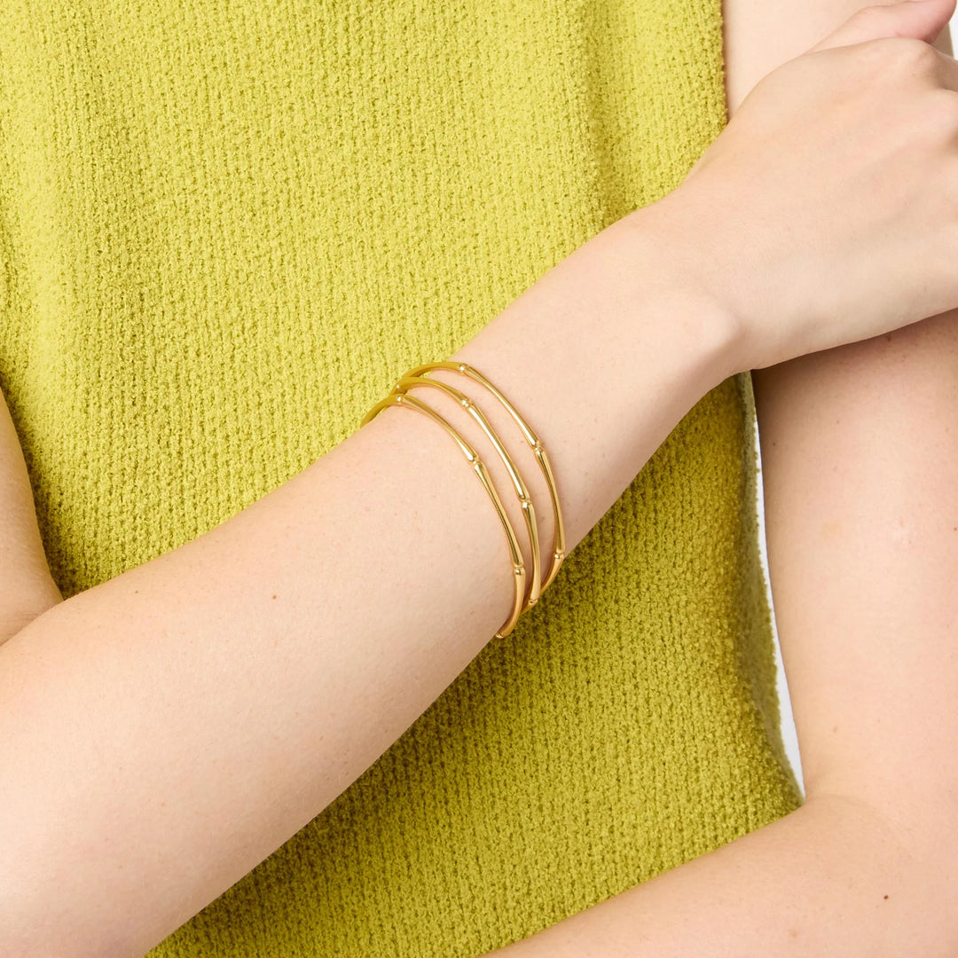 Bamboo Bangle | Gold