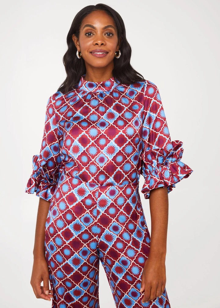 Bronwyn Top | Burgundy Sunburst