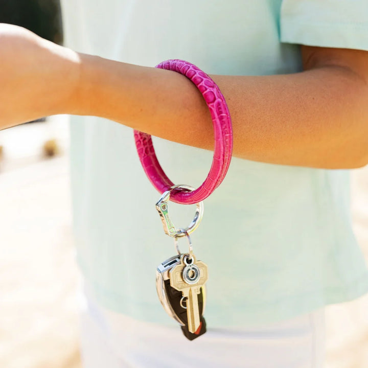 Croc Embossed Key Ring | + Colors