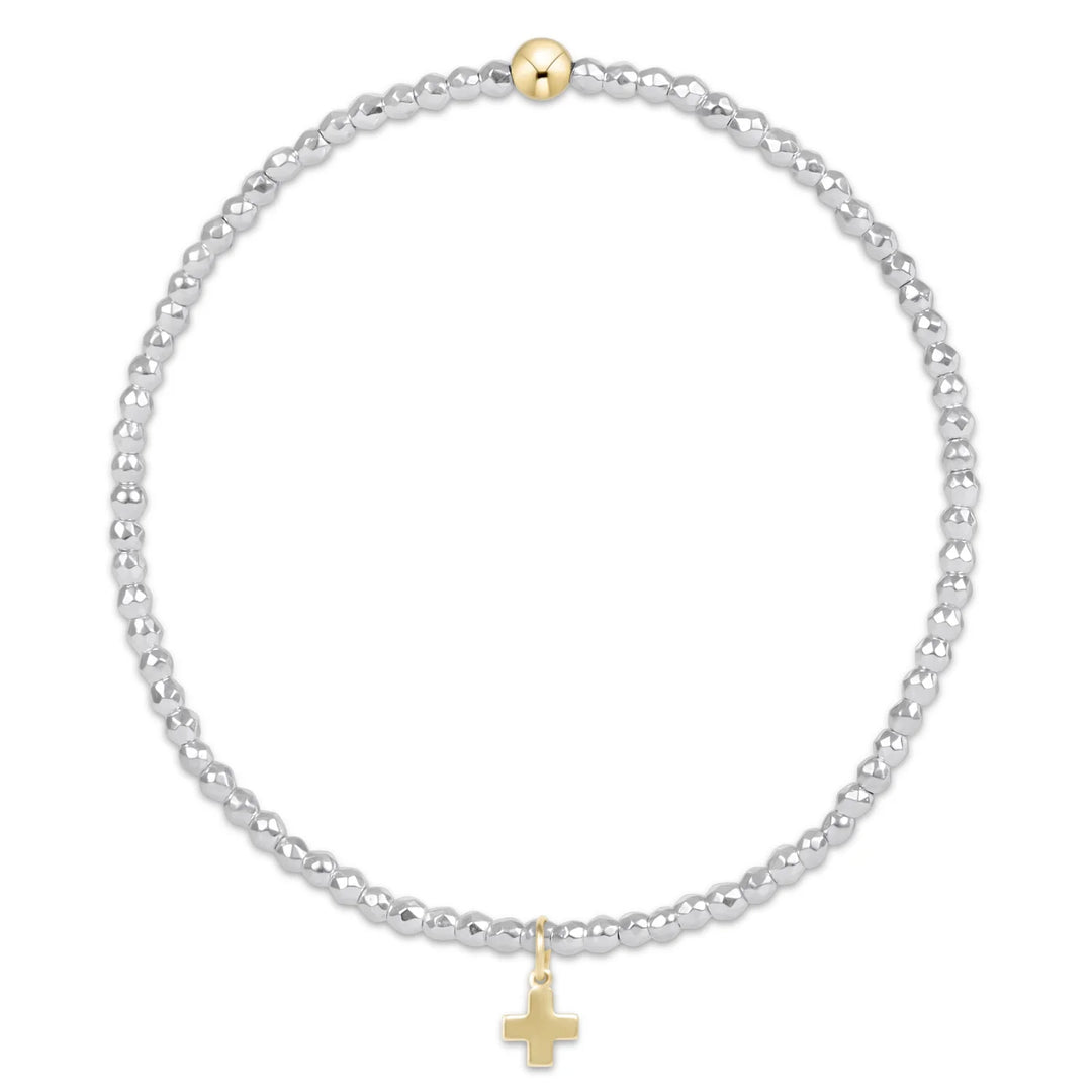 Faceted Hematite 2mm Bead Bracelet With Charms | +Colors