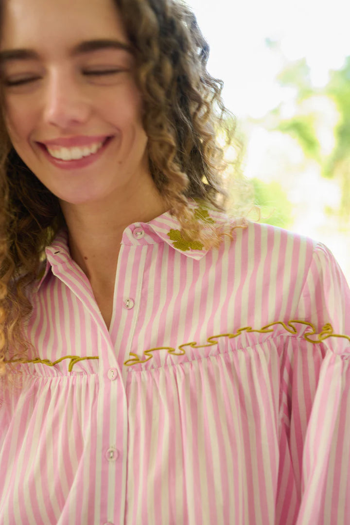 Frankie Blouse | Pink Stripe