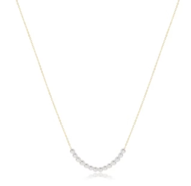16" Necklace | Classic Beaded Bliss 4mm Pearl