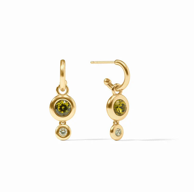 Rainbow Duo Hoop & Charm Earring | + Colors