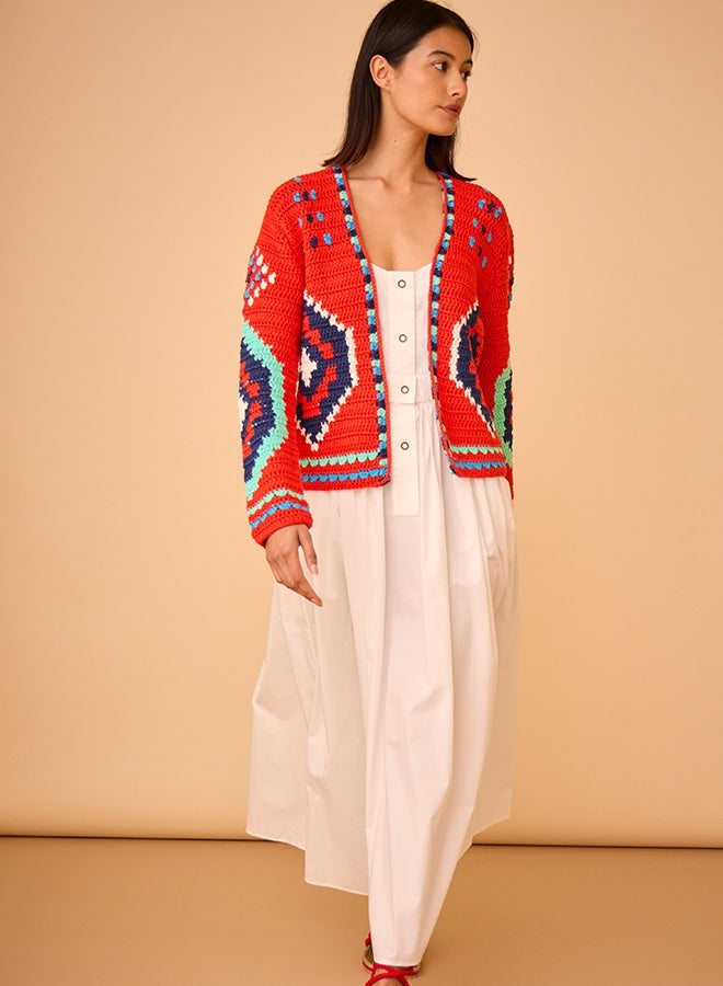 Callen Cardigan | Red Multi