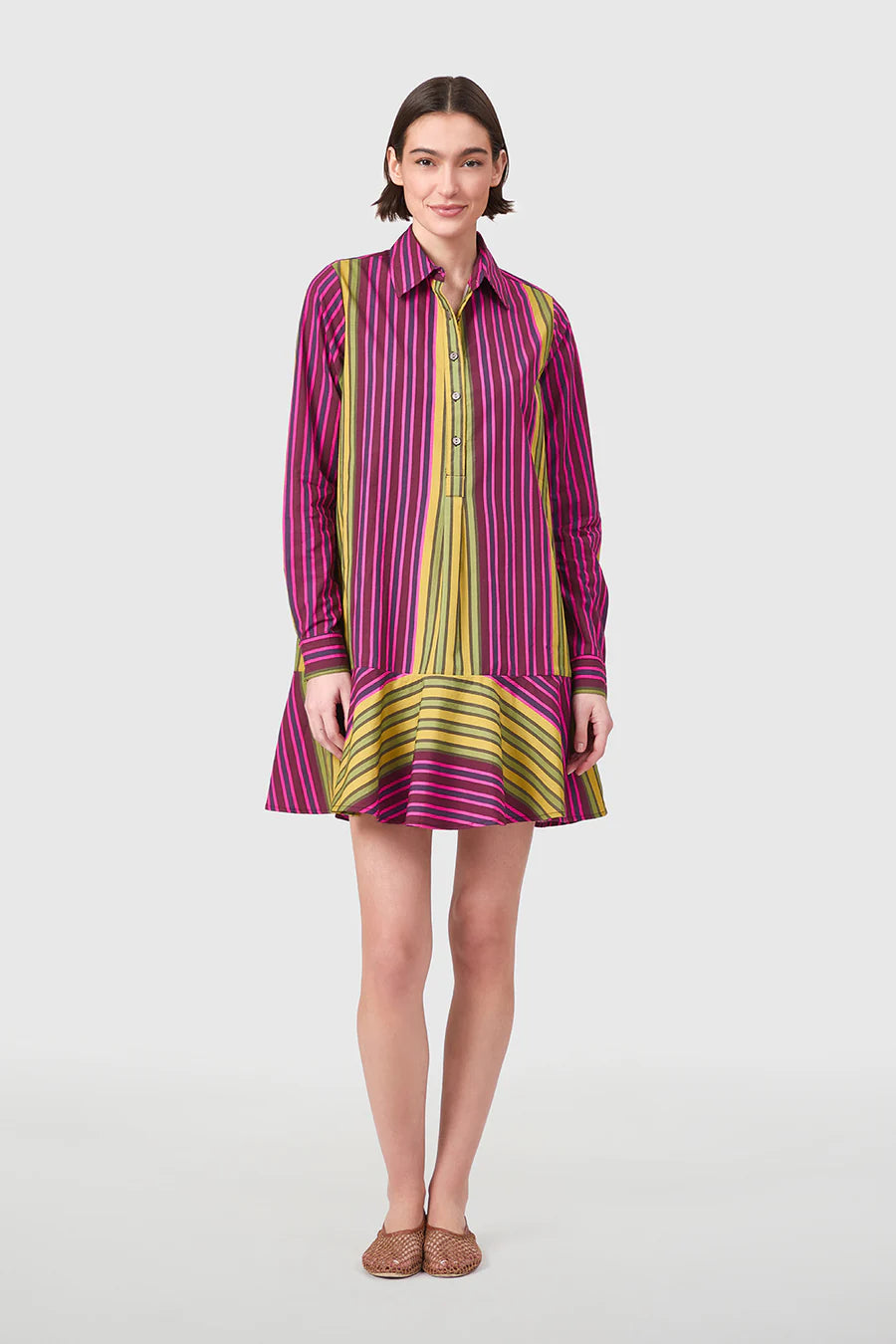 Polly Dress | Wildberry Stripes