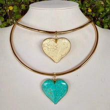 Gold Collar + Statement Heart Necklace | +Colors