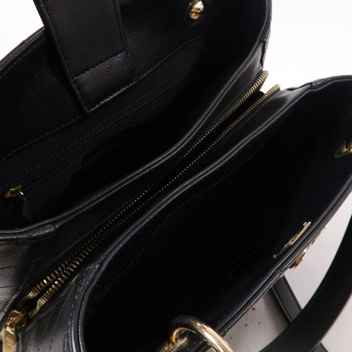 Chanel Black Chevron Chic Cowhide Shopping Bag