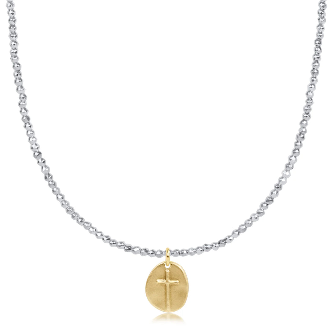 Faceted Hematite 2mm Choker - Inspire Small Charm | +Colors