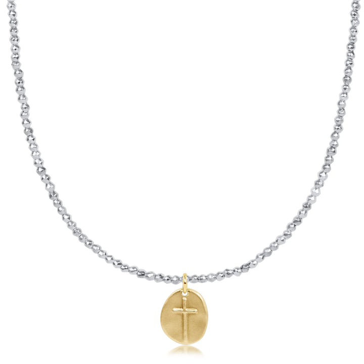 Faceted Hematite 2mm Choker - Inspire Small Charm | +Colors