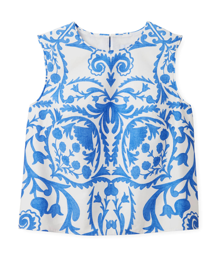 Linda Shell Top | Faraway Provence Blue