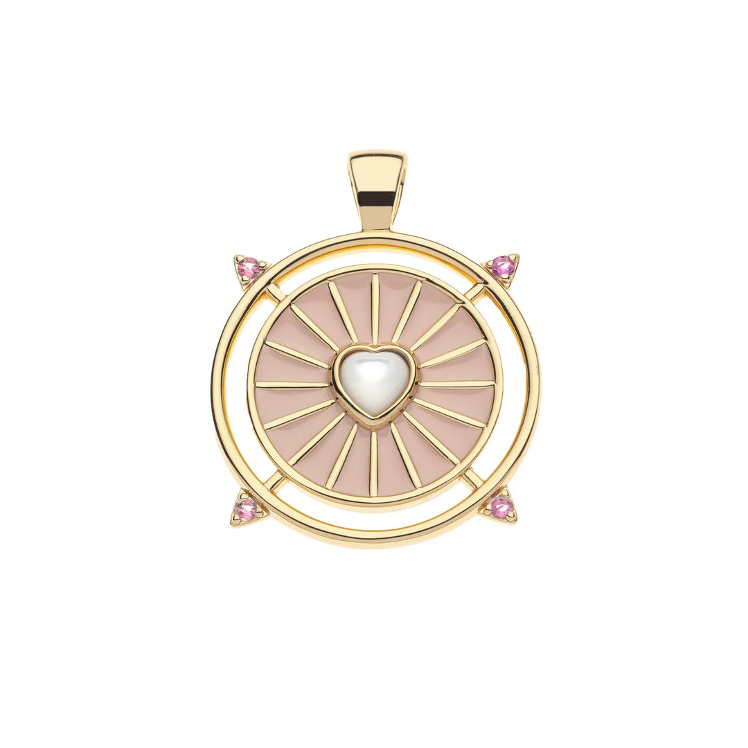 Jane Win El Corazon Embellished LOVE Pendant on Drawn Link Chain