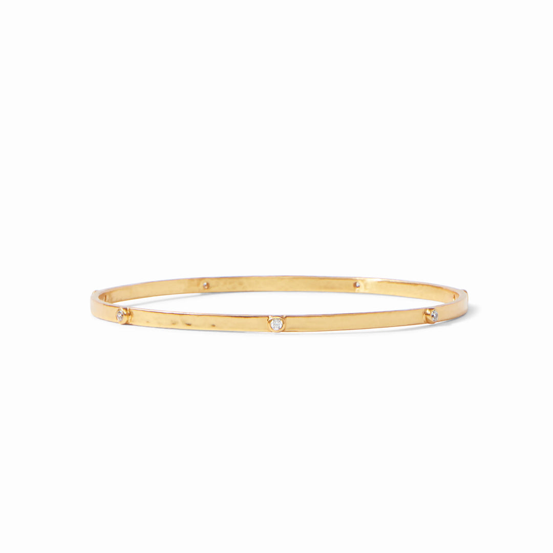Julie Vos Crescent Bangle | White Cubic Zirconia