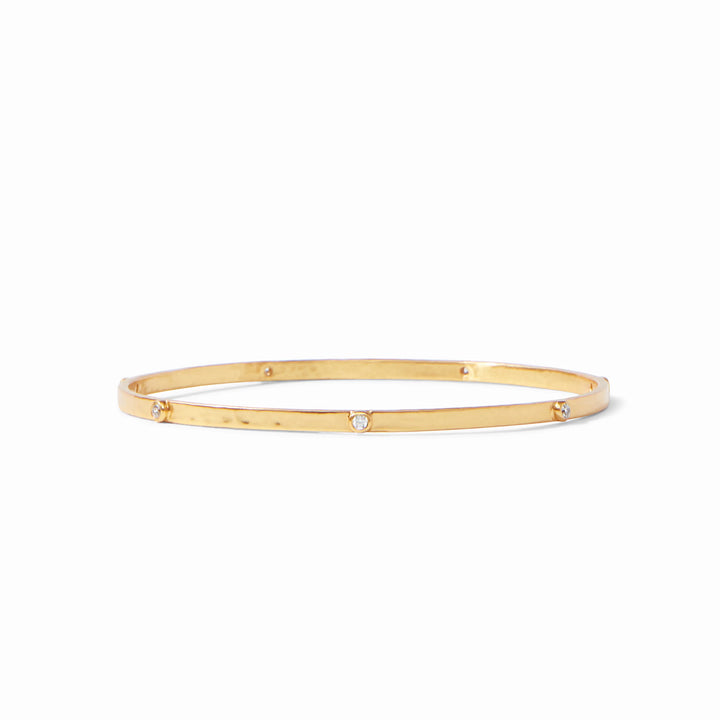Julie Vos Crescent Bangle | White Cubic Zirconia