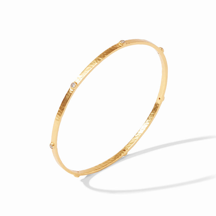 Julie Vos Crescent Bangle | White Cubic Zirconia