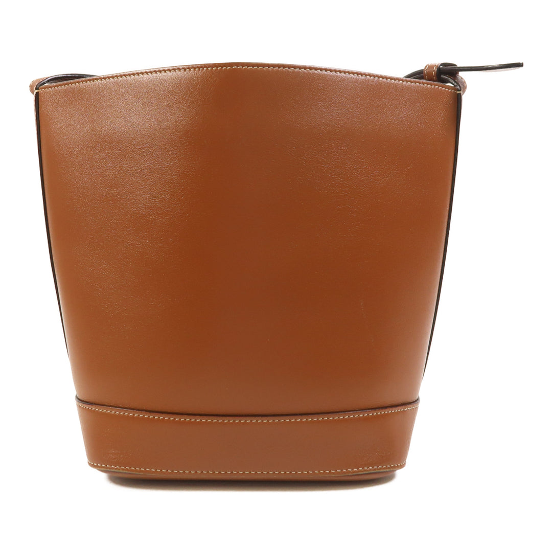 Celine Cowhide Leather Cuir Triomphe Golden Shoulder Bag Brown Calfskin
