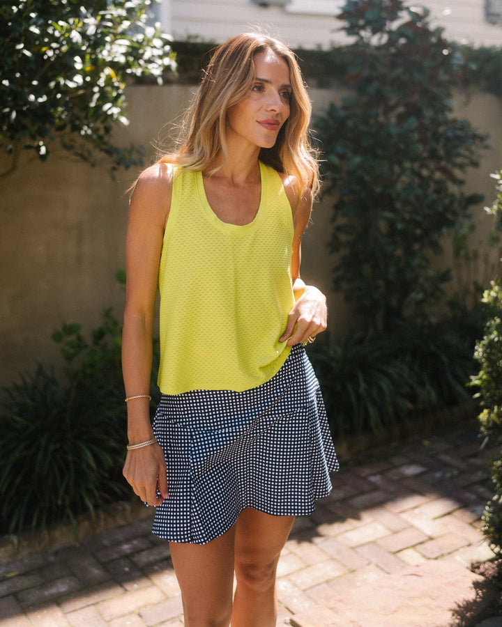 Mesh Doubles Tank | Chartreuse