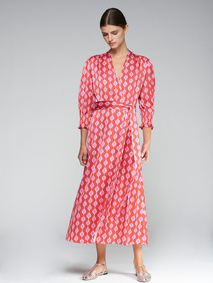 Mandy Dress | Red & Pink