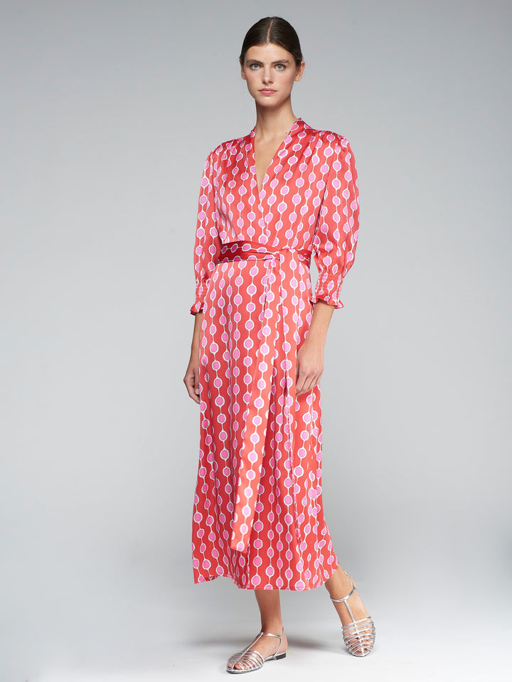 Mandy Dress | Red & Pink