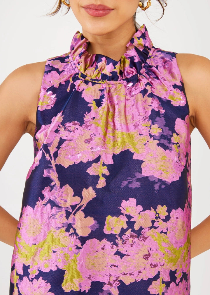 Camille Gown | Navy Abstract