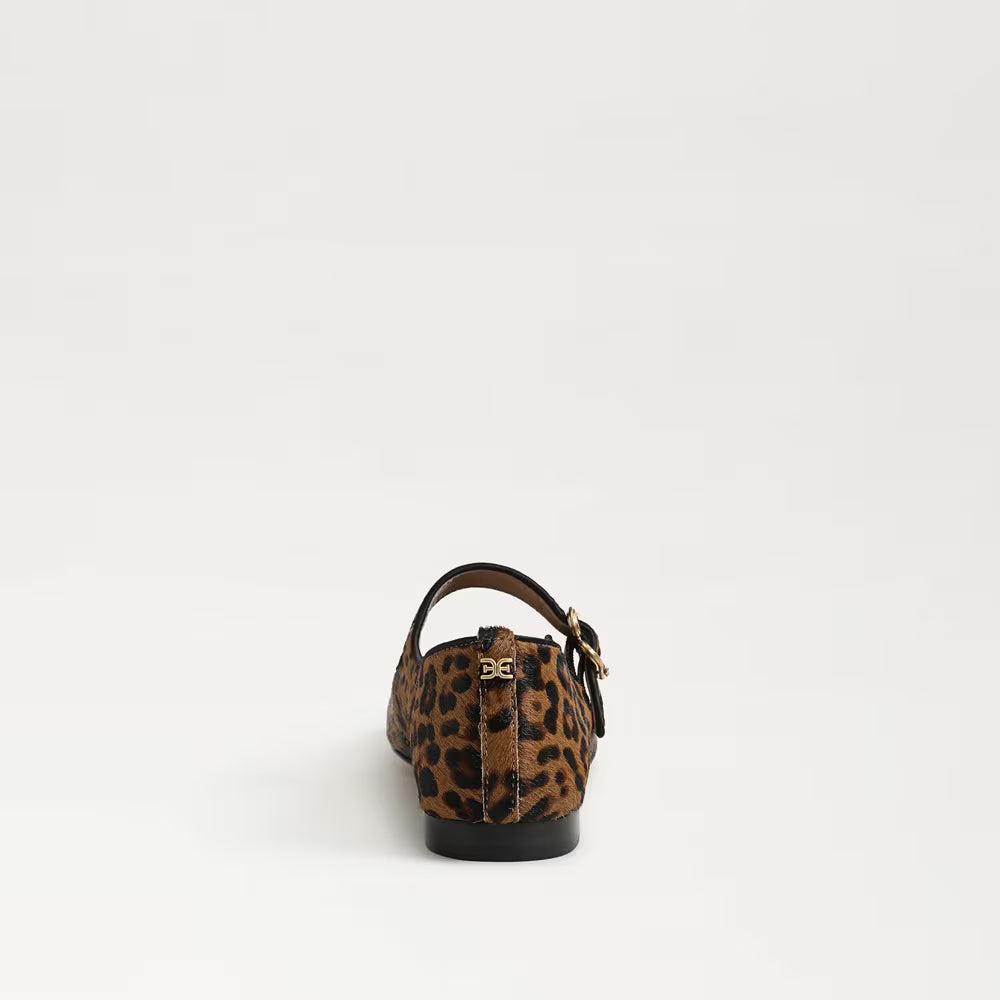 Michaela Mary Jane Flat | Leopard Brahma Hair Leather